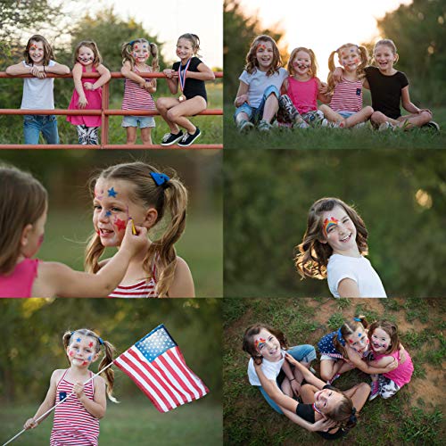 Dress Up America Face Paint Crayons with Artbook & Easy To Follow Facepainting Designs - Made in Taiwan