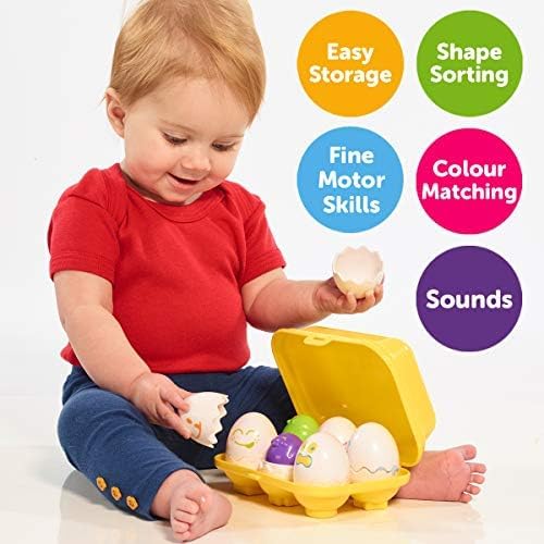 TOMY Toomies Hide and Squeak Eggs Baby Toy (6 - 36 Months) - Made in Vietnam