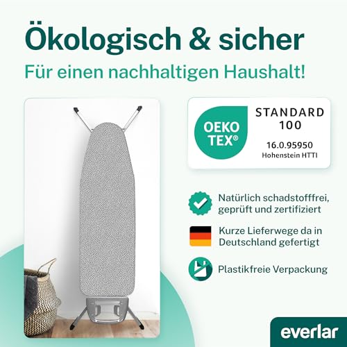 everlar® Premium Ironing Board Cover 120 x 40 cm - Made in Germany