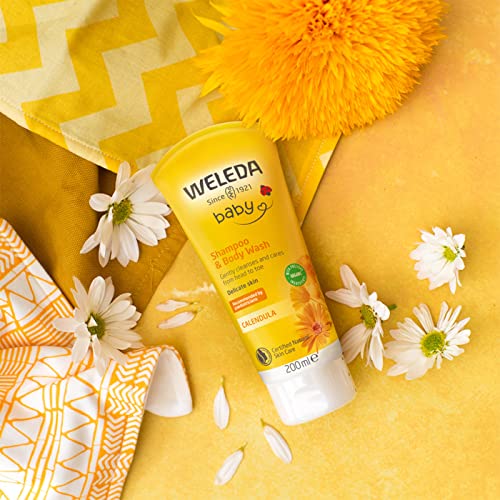 Weleda Baby Shampoo & Body Wash w. Calendula 200ml - Made in Switzerland