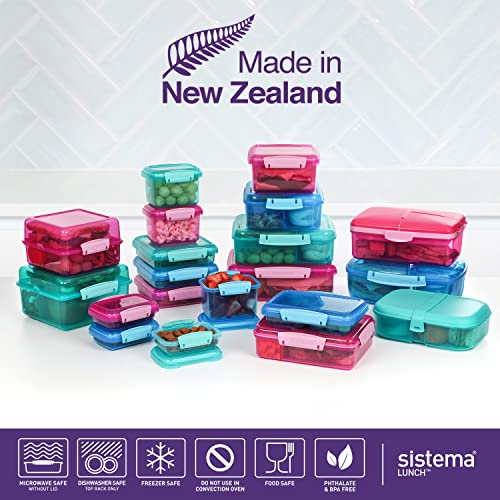 Sistema 450 ml Lunch Sandwich Boxes (3 Count) - Made in New Zealand