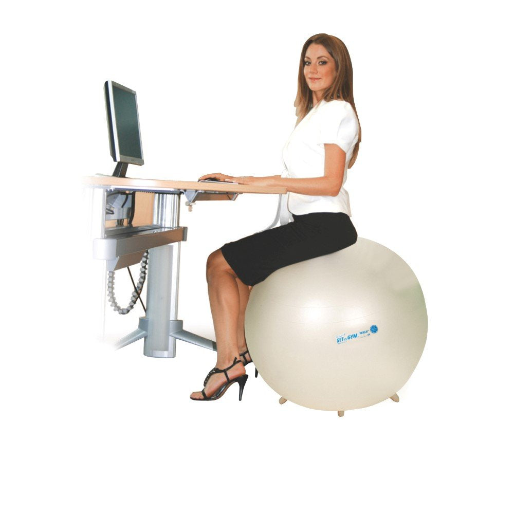 Gymnic "Sit'n Gym Perla 65" Ball (Pearl White) - Made in Italy