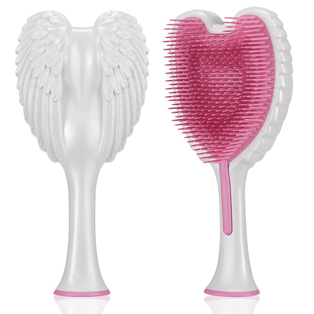 Tangle Angel 2.0, Detangling Hair Brush (Matt Finish White) - Made in UK