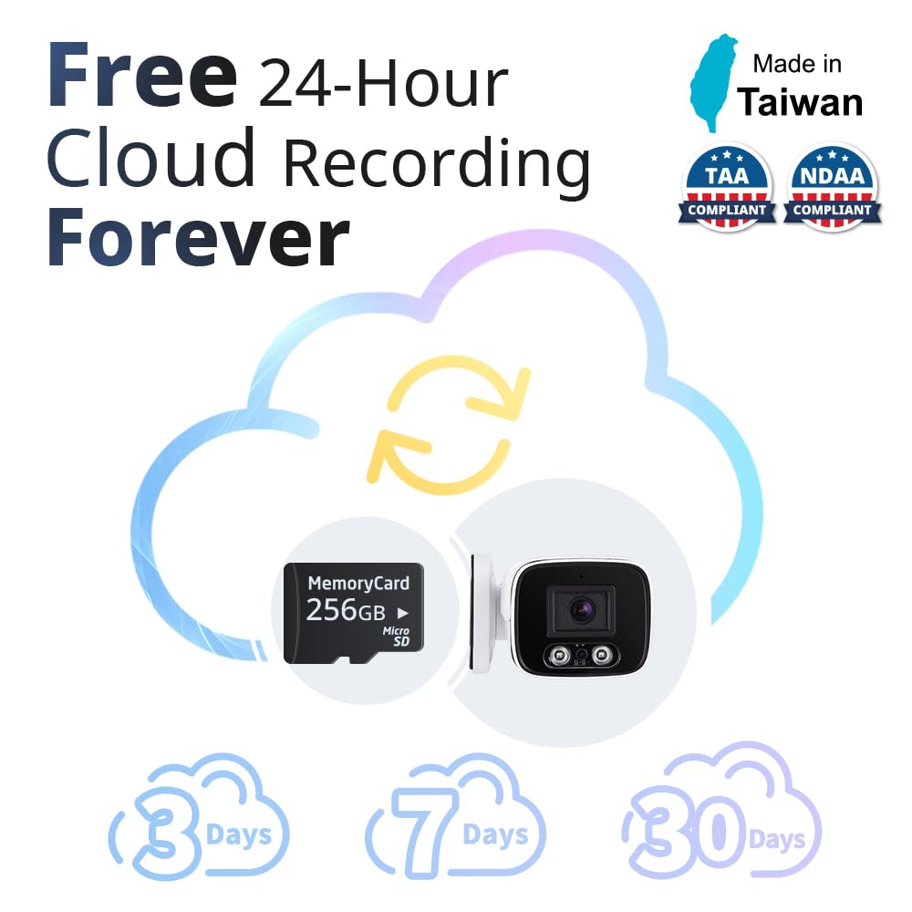 SpotCam 2K Cloud AI IP Camera, Indoor/Outdoor, Two Way Audio, Night Vision, Human Detection, Waterproof - Made in Taiwan