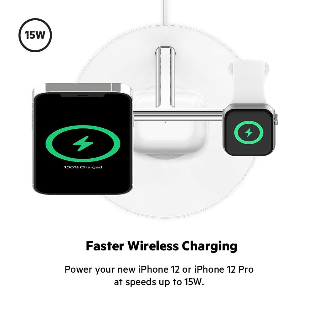 Belkin BoostCharge PRO 3-in-1 Wireless Charger with MagSafe - Made in Vietnam