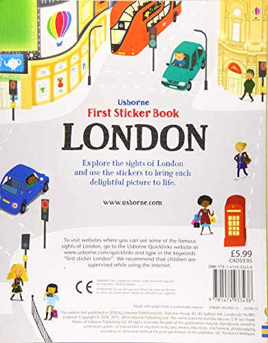 First Sticker Book London - Printed in Malaysia