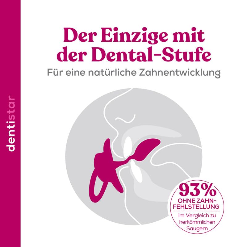 Dentistar® Silicone Soother Set of 3 - Size 3 for 14+ Months - Made in Germany