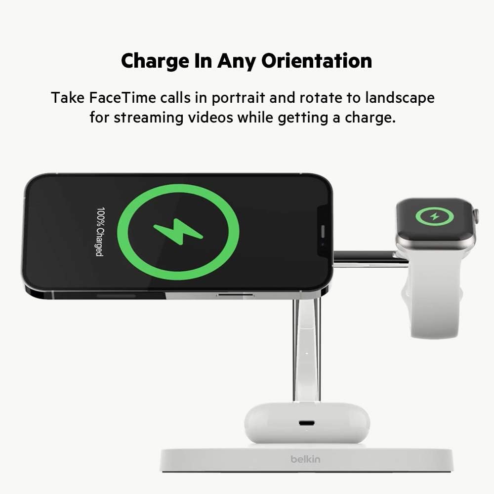 Belkin BoostCharge PRO 3-in-1 Wireless Charger with MagSafe - Made in Vietnam