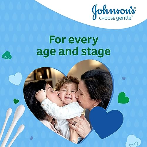 Johnson's Baby Cotton Buds 100% Pure Cotton and Paper Sticks (1 x Pack of 200) - Made in Italy