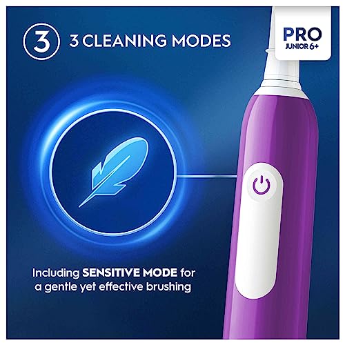 Oral-B Pro Junior Kids Electric Toothbrush for Ages 6+ - Made in UK