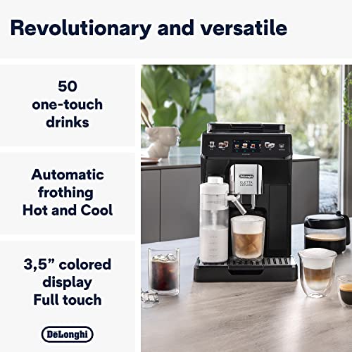 De'Longhi Eletta Explore Cold Brew ECAM452.67.G Barista Coffee Machine with LatteCrema Hot and Cool - Made in Italy