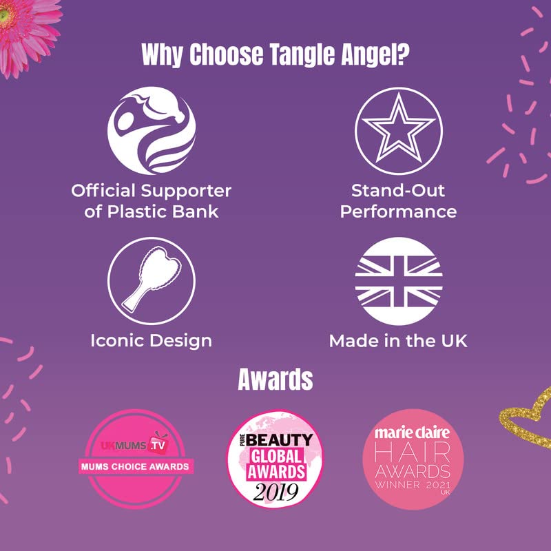 Tangle Angel REBORN Angel Detangling Eco Friendly Hair Brush - Made in UK