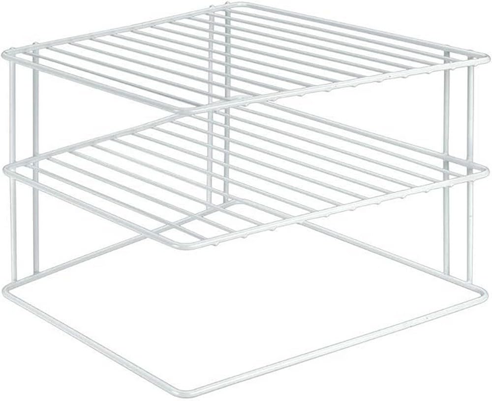 Metaltex 2 levels corner cupboard insert (25 x 25 x 19 cm) white - Made in Italy