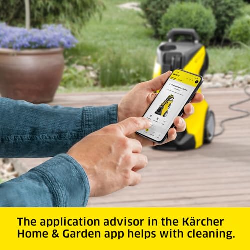 Kärcher K 4 Power Control Pressure Washer, Pressure: max 130 bar, Flow Rate: 420 l/h, Area Coverage: 30 m²/h, Water Filter, Weight: 11.5 kg - Made in Europe