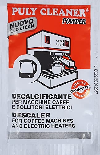 Puly Cleaner Descaler Espresso Coffee Machine 25g Sachet (Pack of 10) - Made in Italy