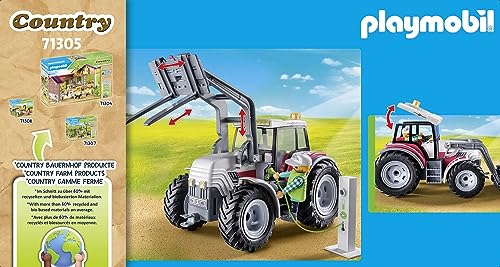 Playmobil Country Large Electric-powered Tractor, Ages 4+ - Made in Germany