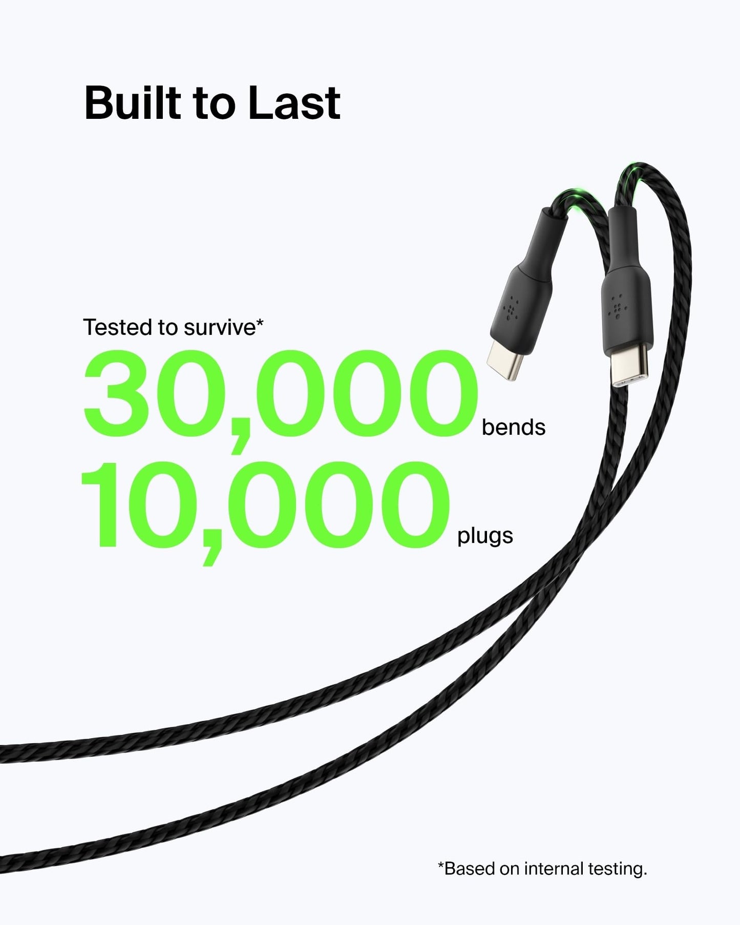 Belkin BoostCharge Braided USB-C to USB-A 2M Cable (Black) - Made in Vietnam