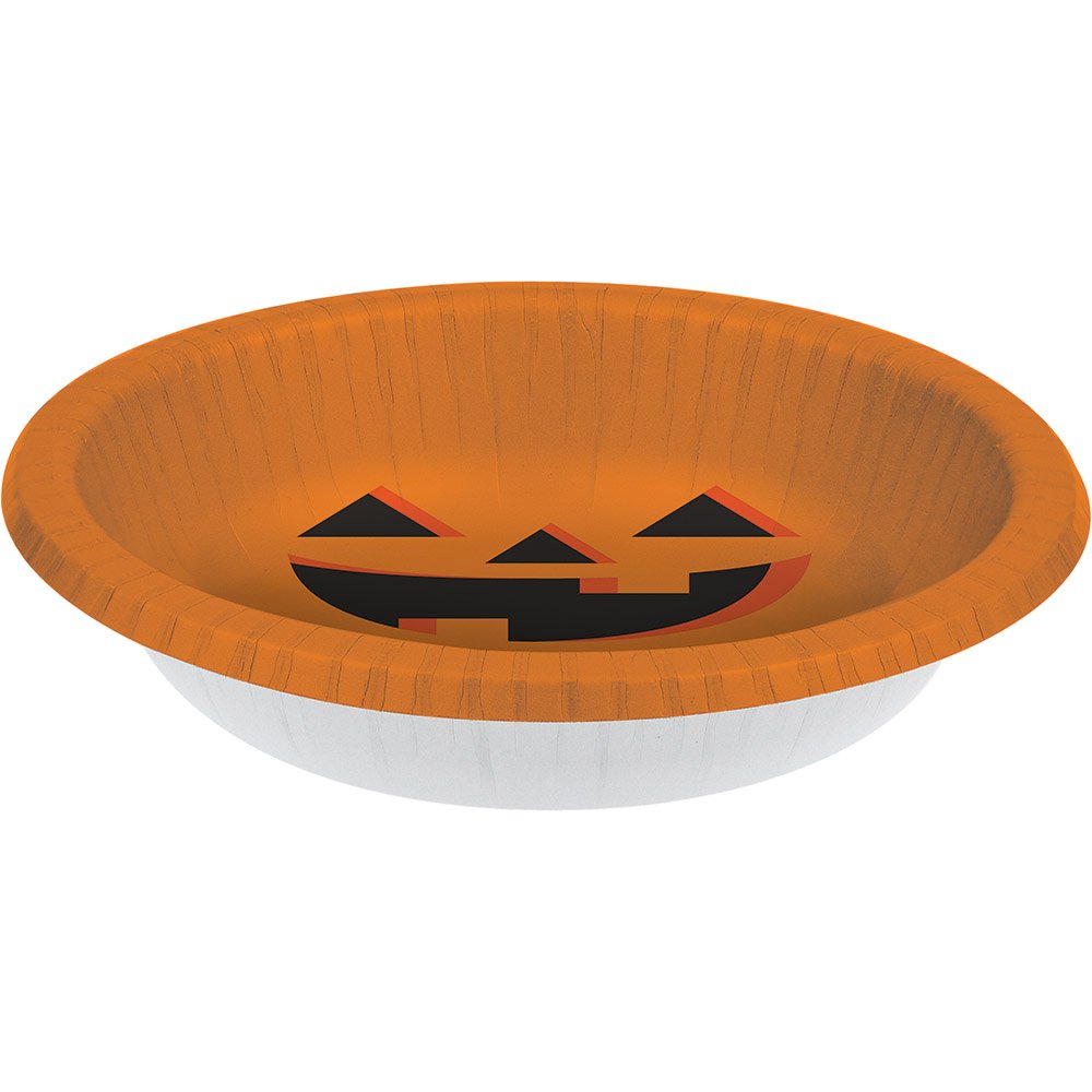 Creative Converting Halloween Pumpkin 20Oz. Paper Bowl - Made in USA