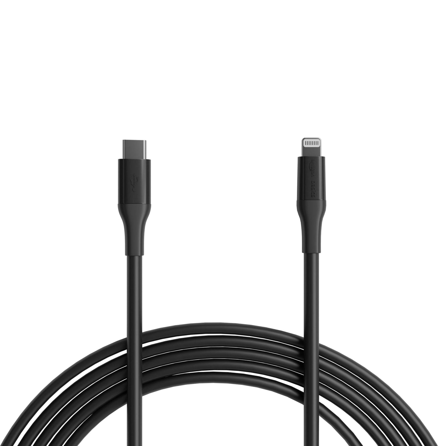 Amazon Basics USB 2.0 Type-C to Lightning Cable (MFi Certified), 3 m, Black - Made in Vietnam