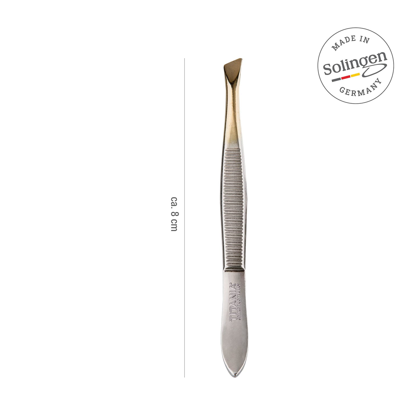 TITANIA Tweezers from Solingen (8 cm, gold-plated) - Made in Germany