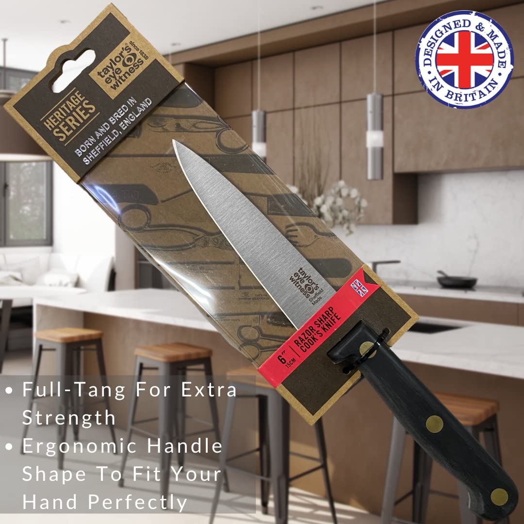 Taylors Eye Witness  Heritage Range 15cm Small Stainless Steel Cooks Knife - Made in England
