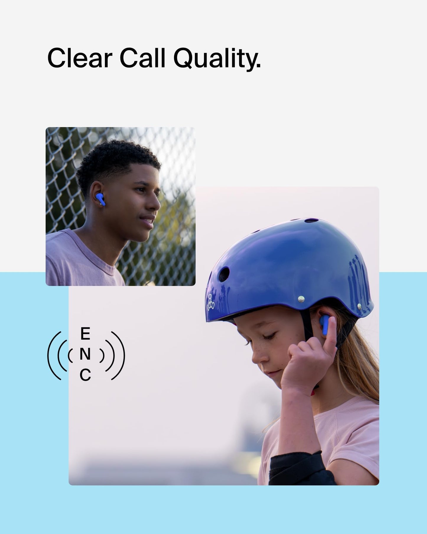 Belkin SOUNDFORM Nano Wireless Earbuds for Kids, 85dB Limit, 24H Play Time (Blue) - Made in Vietnam