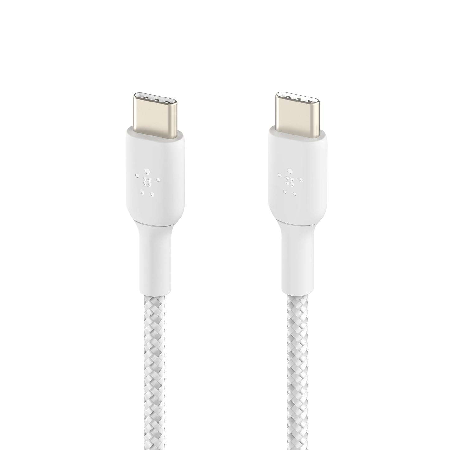 Belkin BoostCharge braided USB C fast charger cable 2m, 2pack, White - Made in Vietnam