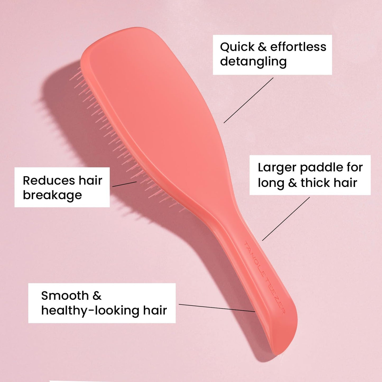 Tangle Teezer The Large The Ultimate Detangler Hairbrush (Salmon Pink) - Made in UK