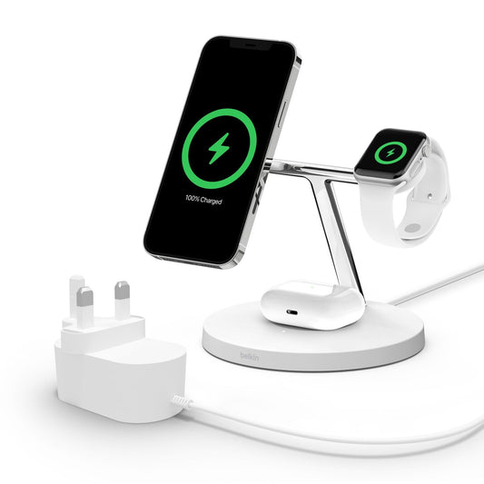 Belkin BoostCharge PRO 3-in-1 Wireless Charger with MagSafe - Made in Vietnam