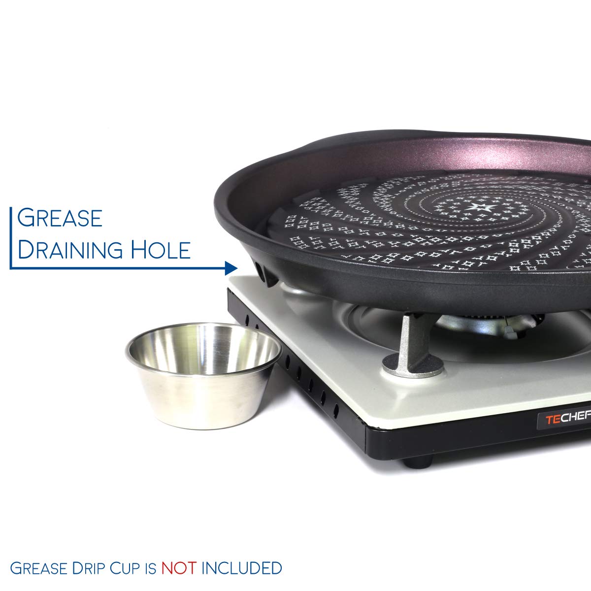 TECHEF Korean BBQ Non-Stick Grill Pan with Teflon - Made in Korea