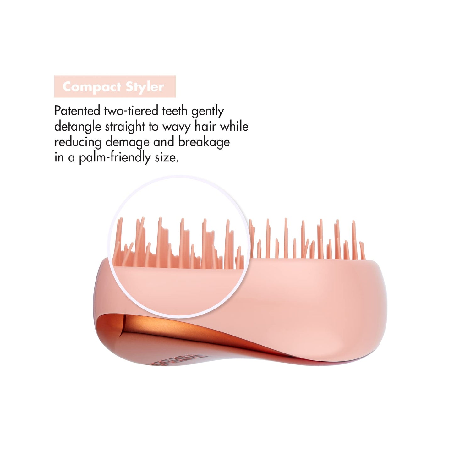 Tangle Teezer The Compact Styler Detangling Hairbrush for Wet & Dry Hair (Pride Power) - Made in UK