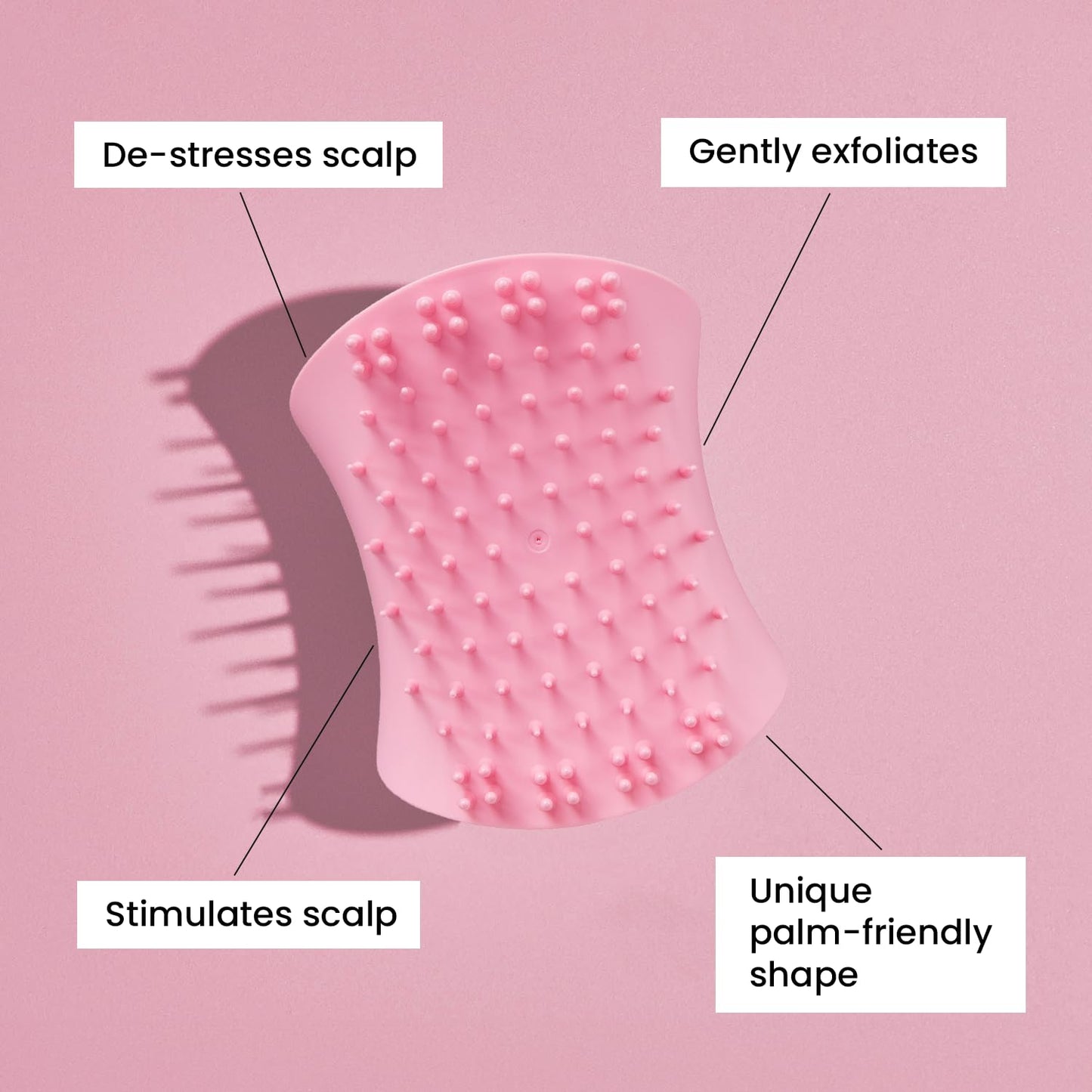 Tangle Teezer The Scalp Exfoliator & Massager (Pretty Pink) - Made in UK