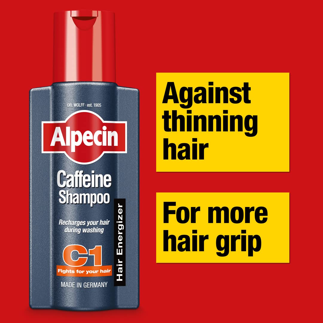 Alpecin Caffeine Natural Hair Shampoo 375ml x2 - Made in Germany