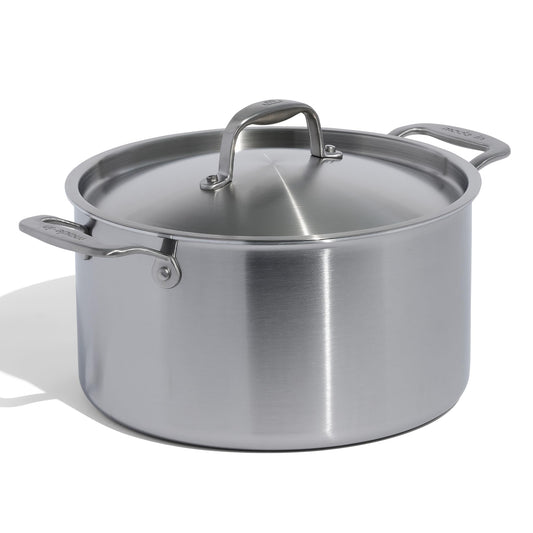 Made in Cookware - 8 Quart Stainless Steel Stock Pot with Lid - Made in Italy