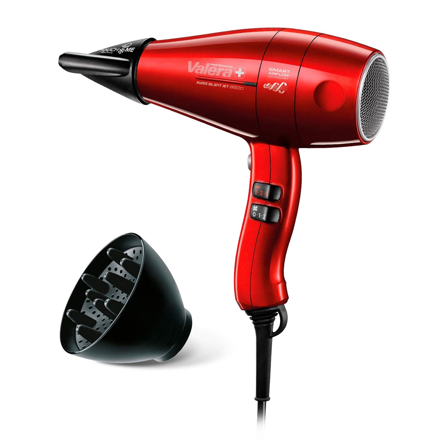 Valera Swiss Silent Jet 8500 Professional Ionic Hairdryer with Diffuser for Curly Hair 2000W - Made in Switzerland