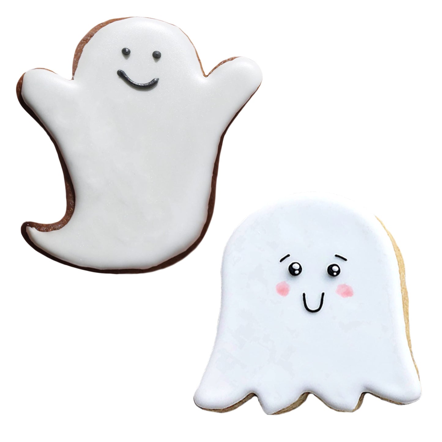 Ann Clark Halloween Ghost Cookie Cutters 3", 3.5" 2-Pc Set - Made in USA