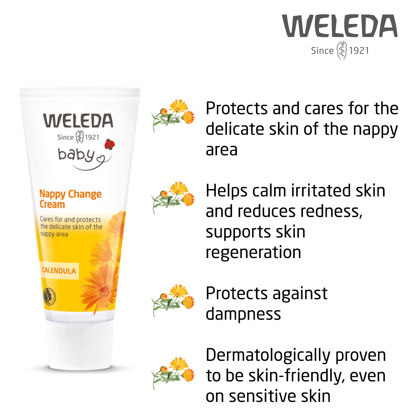 Weleda Baby Nappy Change Cream w. Calendula 75ml - Made in Germany