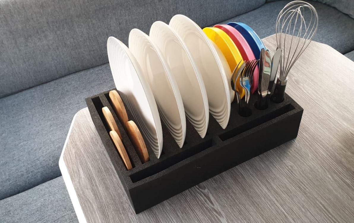 SCHAUMEX® Plate and Cutlery Holder (Space for 12 Plates) - Made in Germany