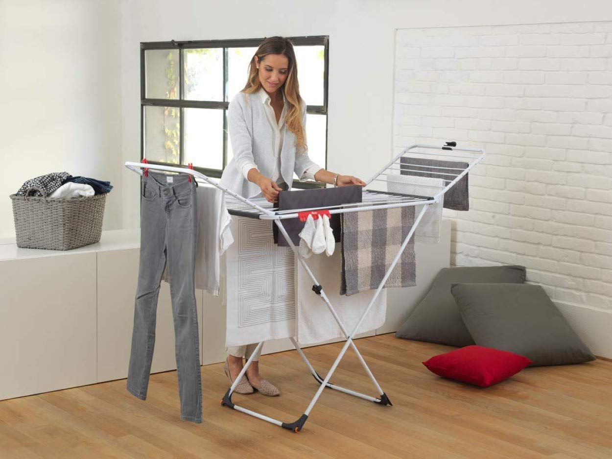 Vileda Extra X-Legs Clothes Airer with 20m Washing Line - Made in Italy