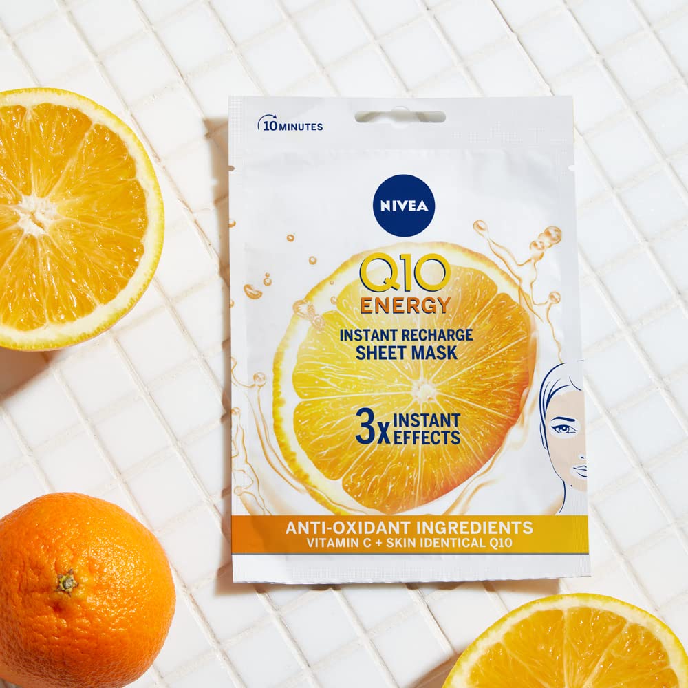 NIVEA Q10 + C Power Anti-Wrinkle + Energy Sheet Mask (1 Piece) - Made in France