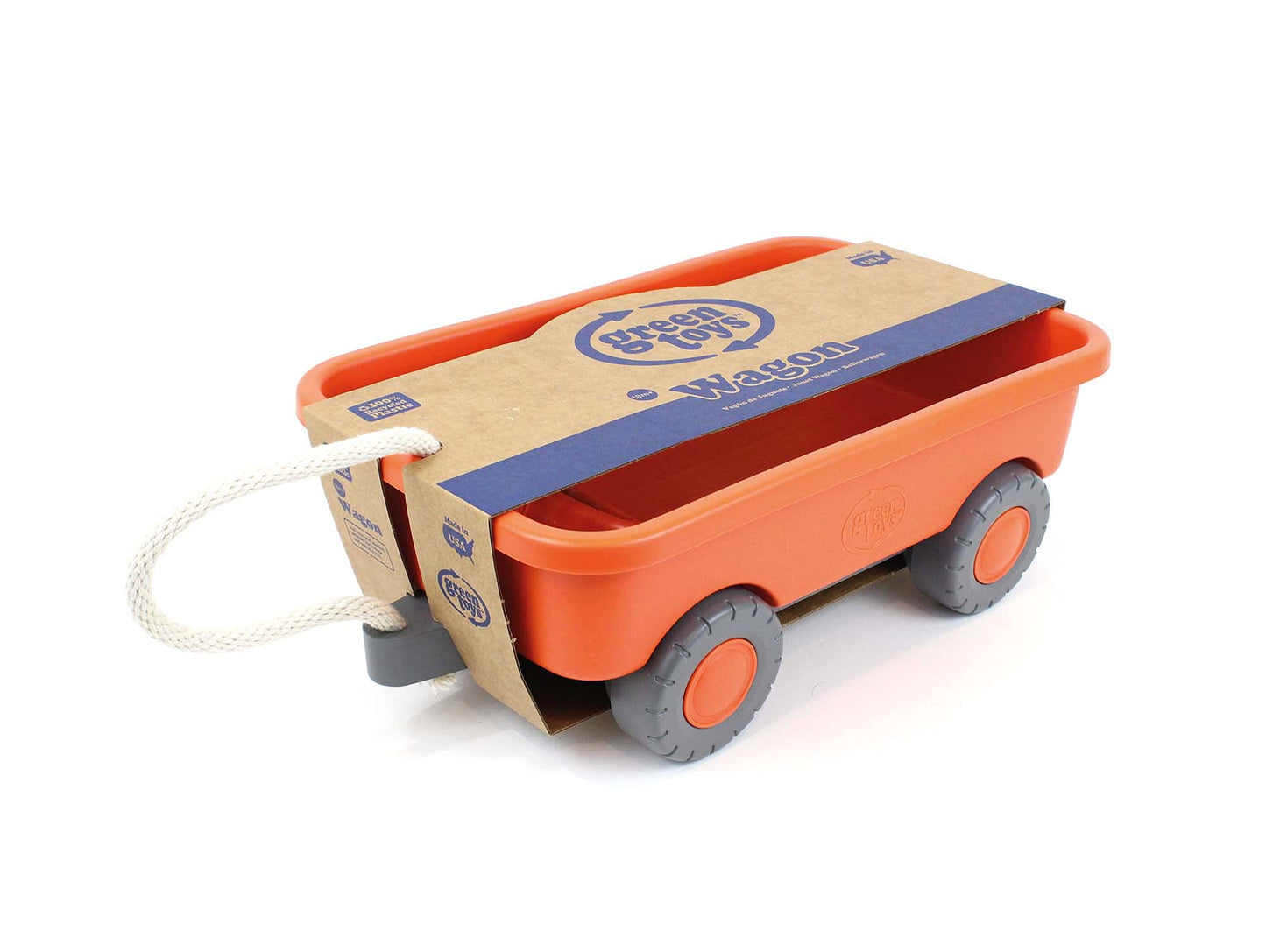 Green Toys WAGON Outdoor Toy Orange - Made in U.S.A.