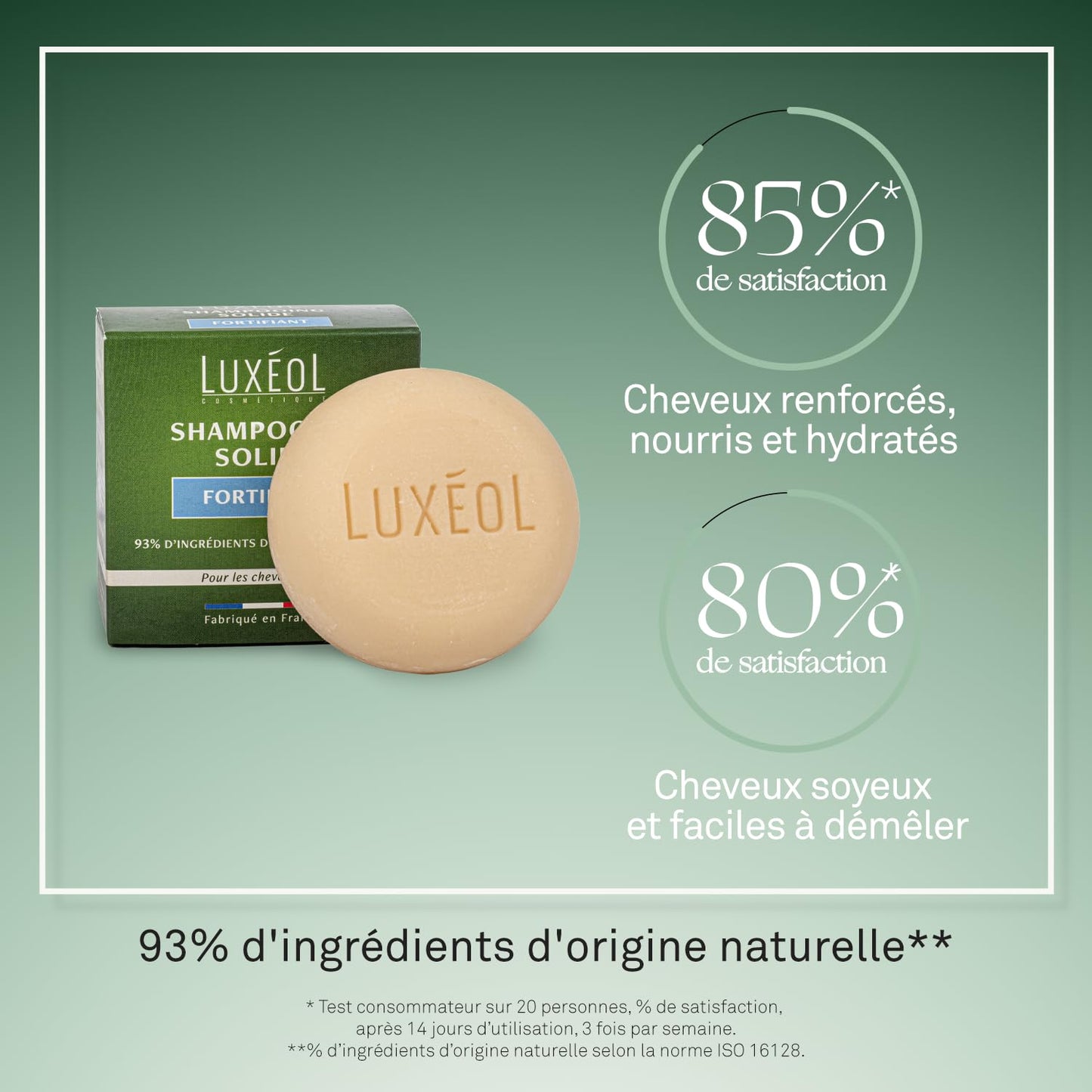 Luxéol Fortifying Solid Shampoo 75g - Made in France