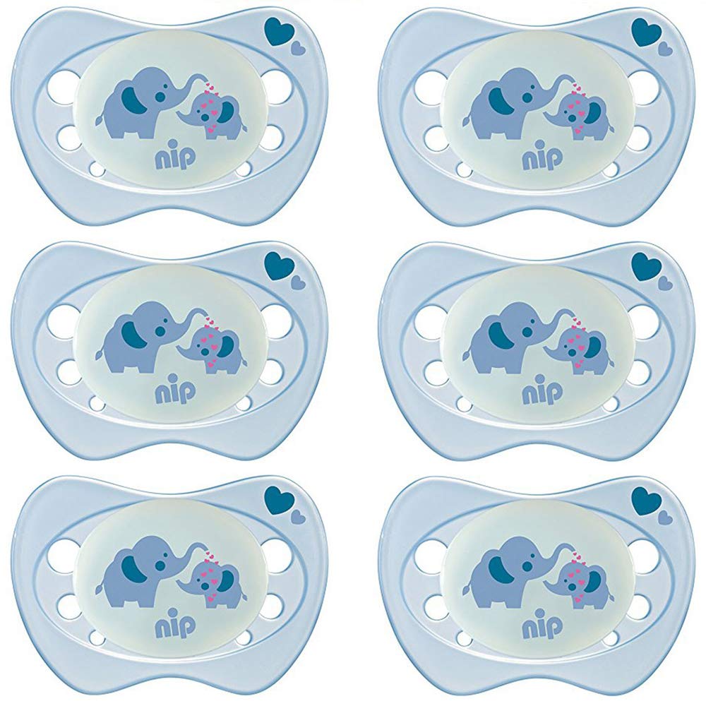 NIP Silicone Baby Dummies Newborn 0-6, Pack of 6 - Made in Germany