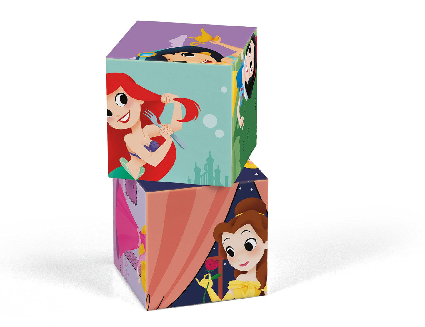 Clementoni Puzzle Cube Princess Disney 12pcs, 100% Recycled Materials (Age 3) - Made in Italy