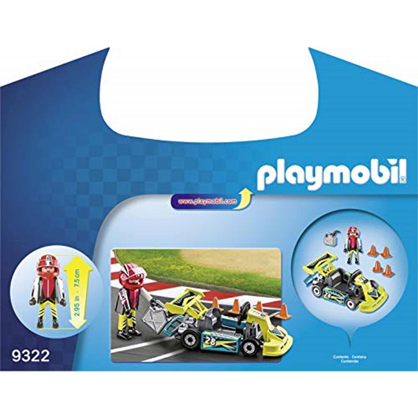 Playmobil Action Go-Kart Racer Small Carry Case - Made in Germany, Malta, Tunisia & Spain