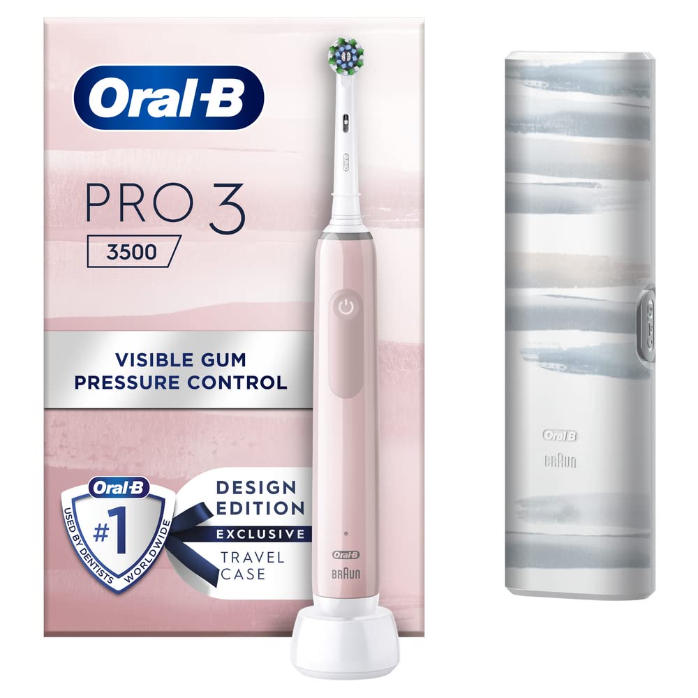 Oral-B Pro 3 Electric Toothbrushes Adults, 1 Toothbrush Head & Travel Case - Made in Germany