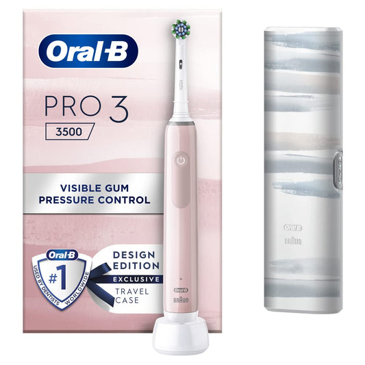 Oral-B Pro 3 Electric Toothbrushes Adults, 1 Toothbrush Head & Travel Case - Made in Germany