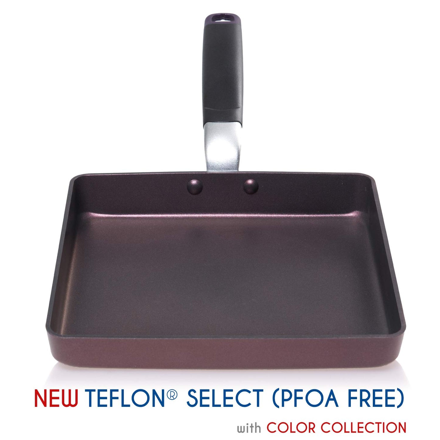 TECHEF Tamagoyaki Japanese Omelette Pan (Purple) (Large) - Made in Korea