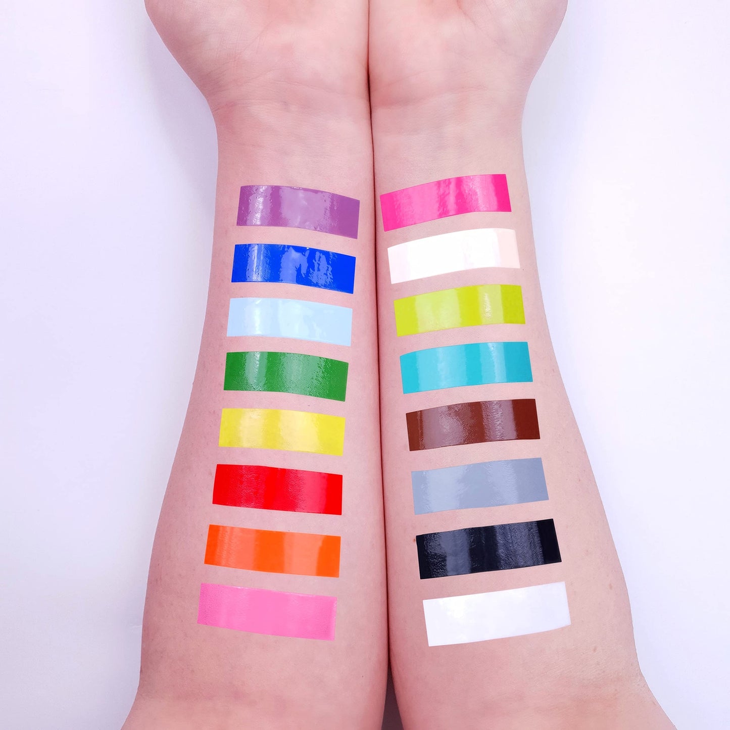 Moon Creations Face & Body Paint Tubes with Brush Applicator | Pale Skin | 15ml - Made in UK