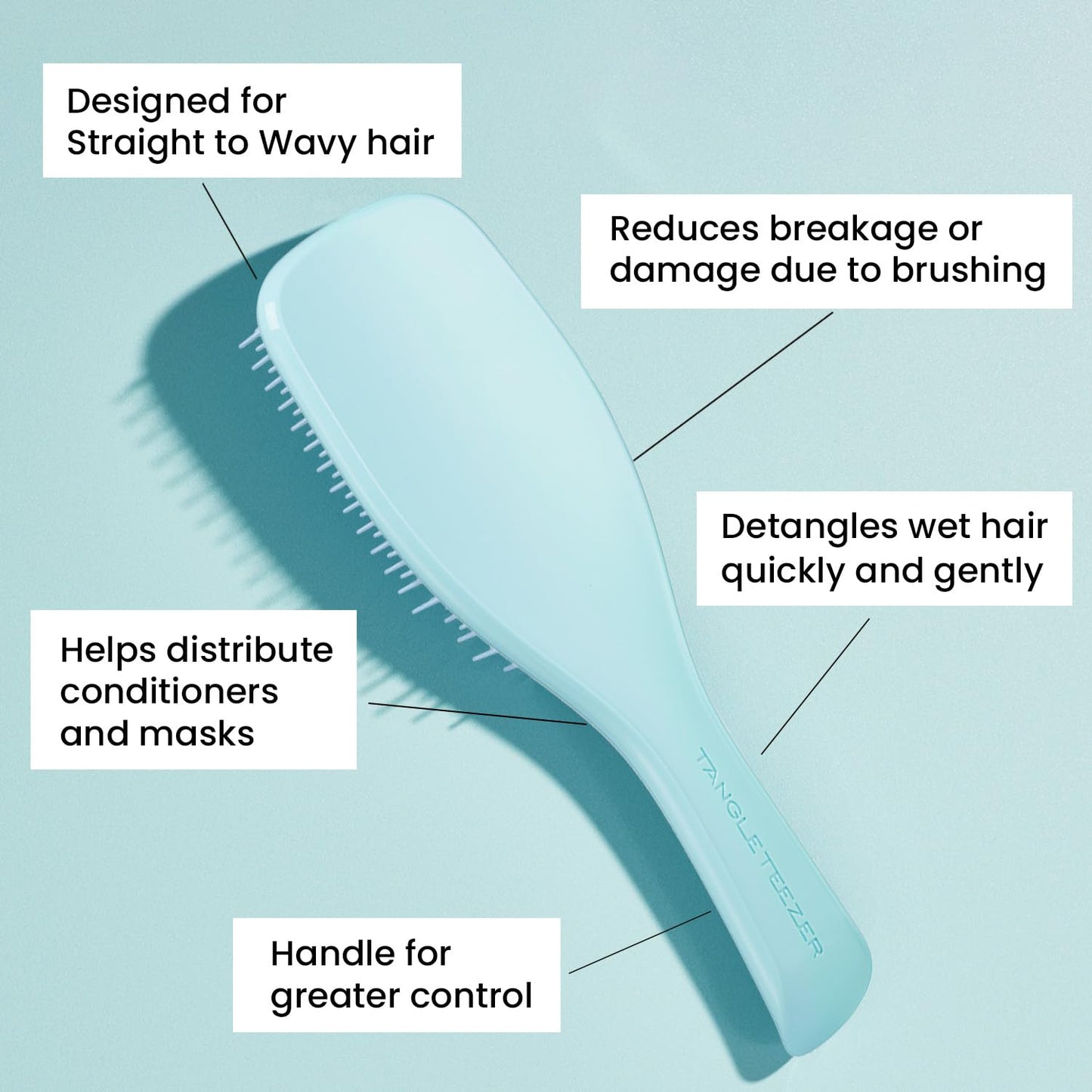 Tangle Teezer The Ultimate Detangler Hairbrush (Denim Blues) - Made in UK